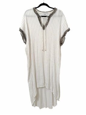 Trina Turk Coverup Like New White Black Swim Cover Up One Size  Size M to Size L